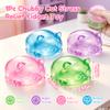 Stress Cat Toy, Sensory Fidget Toy, Filled Squishy Toys for Kids Stress Relief - High Density Squeeze Balls,Ultra-Soft Decompression Venting Toys-Green view 2