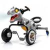 Fancyjoy Dinosaur Pedal Ride on Go-Kart, 4-Wheel Drift Toy Car with Mist Spray, 360 Spin, LED Lights, Music&Roaring Sound, Indoor Outdoor Ride on for Kids Boys GirlsGray view 2