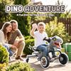 Fancyjoy Dinosaur Pedal Ride on Go-Kart, 4-Wheel Drift Toy Car with Mist Spray, 360 Spin, LED Lights, Music&Roaring Sound, Indoor Outdoor Ride on for Kids Boys GirlsGray view 3