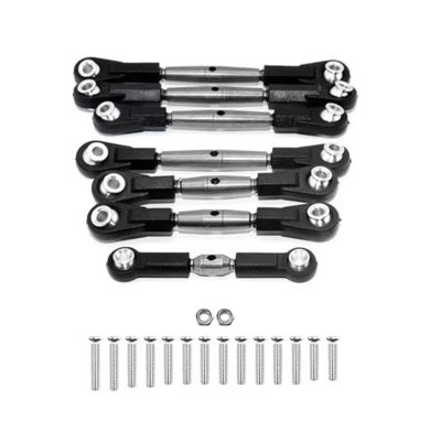 Rc Connecting Rod Compatible with TT-02B 1/10 RC Car Upgrade Parts Accessories 7Pcs Steel Steering Link Rod Linkage Servo Rod Set