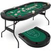 FAHKNS 72" Portable Poker Table, Blackjack Table, Folding Poker Table view 1