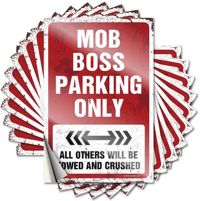 Mob Boss Parking Only Tattoos Backyard Decor | Girly Cover Removable Decal Pack(6X9CM)