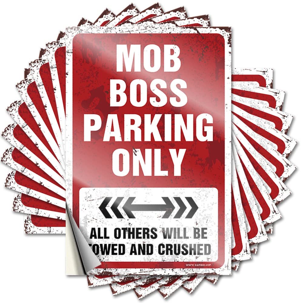 Mob Boss Parking Only Tattoos Backyard Decor | Girly Cover Removable Decal Pack(6X9CM)