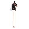 Asixxsix Stick Horse, 98cm Plush Cartoon Horse Head Stick Toy with Sliding Wheels for Kids 2-5 Years Hobby on a for Indoor Play (Black) view 3
