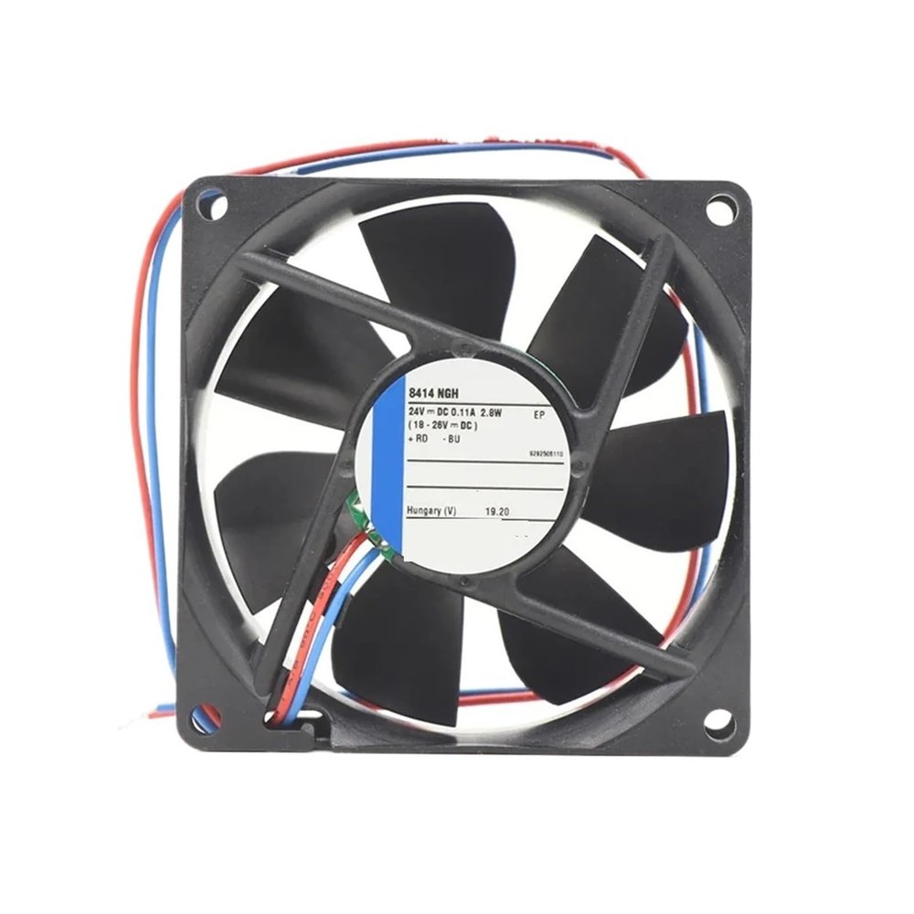 80 * 80 * 25mm 24VDC 2.8W 8414NGH Radiator Axial Silent Cooling Fan