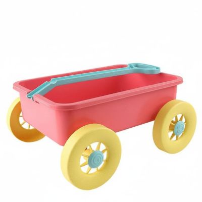 Wsymxuo Sand Pull Cart Toy Colorful Children's Sand Wagon Four-Wheeled Kids Utility Wagon for Outdoor