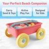 Wsymxuo Sand Pull Cart Toy Colorful Children's Sand Wagon Four-Wheeled Kids Utility Wagon for Outdoor view 3