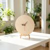 Kisangel 1 Set DIY Wooden Clock Face: 7.87" Circular Unfinished Wooden Dial with Quartz Movement & Pointer, Tabletop Display Plaque for Kids Early Learning Home Decoration view 4