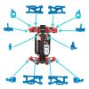 RC Car Parts for WLtoys-s for 144001 1:14 Metal Steering for Swing Arm Base C Rear Hub for Seat Servo Pull Rod RC Car Upgrade Parts view 2