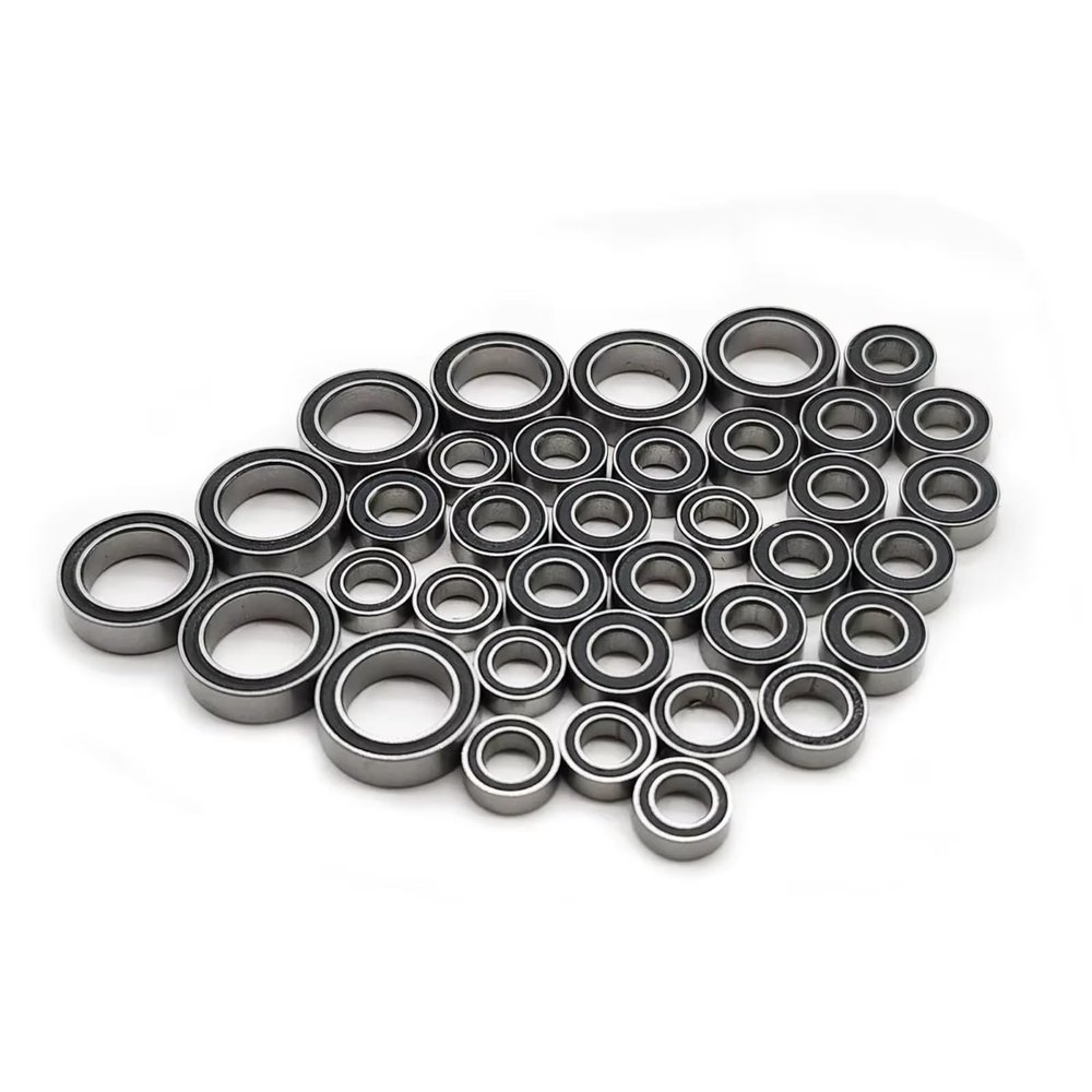Rc Bearings for Traxxas for Mini for Slash for E-Revo for Summit for Rally 1/16 36Pcs Complete Ball Bearings Kit Chrome Steel Black Rubber Sealed RC Car