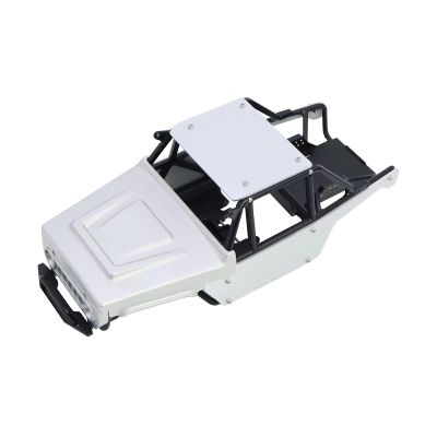 for Axial for SCX24 for Ripper 1/24 CNC Aluminum Frame Body Shell Rocks Cage Tube Chassis RC Crawler Upgrades RC Car Toys Parts(Silver)