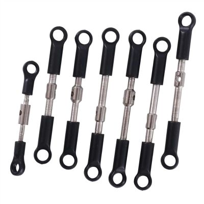 Rc Connecting Rod Compatible with Wltoys 144001 144010 124016 124017 124019 RC Car Spare Parts 7Pcs Front Rear Tie Rod Linkage Servo Link Rod Set