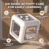 Montessori Interactive Activity Cube with Six Independent Panels, BPA-Free ABS Material & Rounded Corners, Open-Ended Sensory Puzzle Cube for 0-3 Years Baby Cognitive Self-Exploration view 2