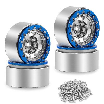 RC Car Upgrade Parts for Axial for SCX10 for Traxxas for TRX4 for MST D90 for Redcat Gen8 1/10 4pcs Metal 1.9 Inch Beadlock Wheel Rim Hub RC Car