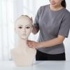 FytStycale Mannequin Head Bust Molded Mannequin Head with Shoulders Skin-Tone for Cosplay Styling view 2