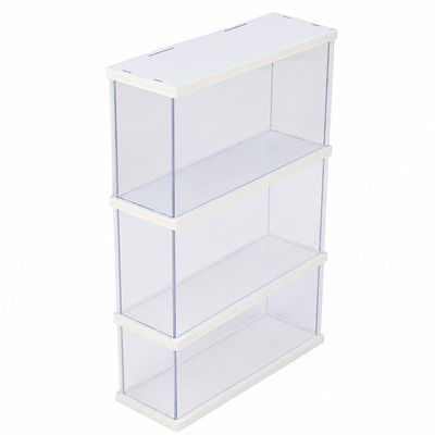 predolo Acrylic Display Case for Models, Display Cabinet with Hinged Door, Collectible Display Case for Figurines, 2L Countertop Showcase , Three-Layer, 22CM Width