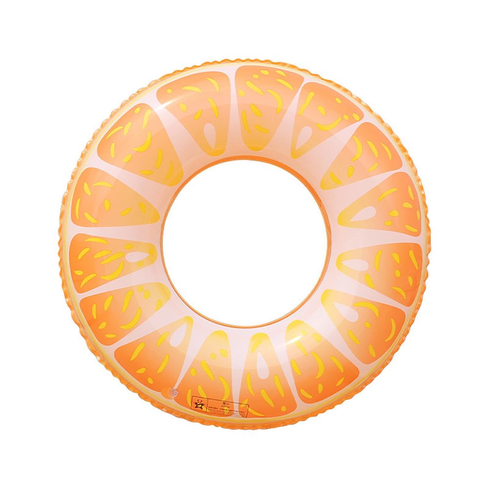 XUNZOO Cute Swim Rings Inflatable Big Floaties Beach Swimming Toys Summer Fruits Tube for Beachwear Party Gear Orange X-Large