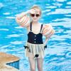Linjinx 4 Pack Arm Floaties Swimming Rings for Kids Children Adults Learning Swim Training Aids Foldable Orange One Size view 3