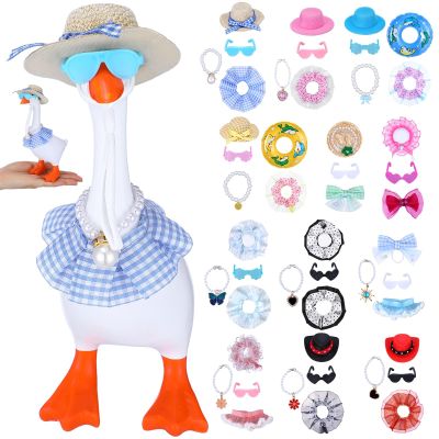JolliLudo 12 Set 7 Inch Desk Goose Outfits Set,Vacation