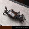 ENGENDER Kung Fu Tea Pet Ceramic Purple Sand Kung Fu Tea Set Creative Pet Ornaments Crab Play Table Fortune view 2