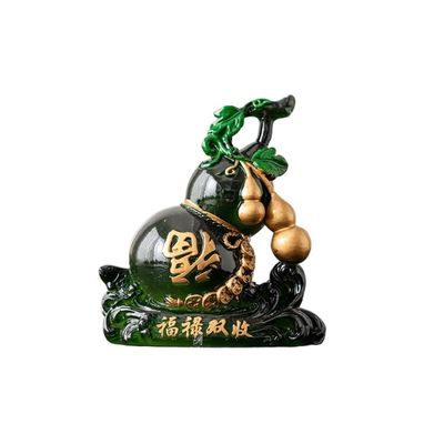 ENGENDER Kung Fu Tea Pet Resin Kung Fu Tea Set Accessories Color-Changing Gourd Pet Home Office Can Raise Toy(B)