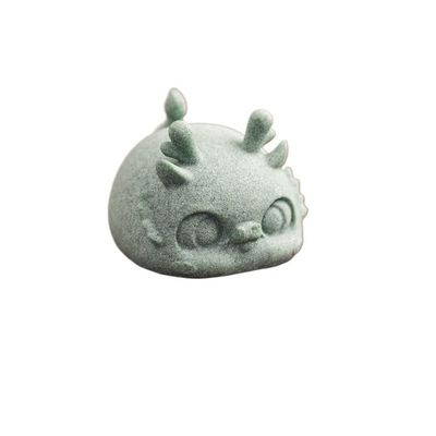 ENGENDER Kung Fu Tea Pet Green Sandstone Cartoon Small Ornaments Creative Desktop Office Decoration Tea Pet Animal Play(D)