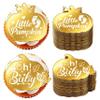 30Pcs Little Pumpkin Oh Baby Cake Topper Acrylic Fall Baby Shower Cupcake Toppers Decorations Carving Mirror Fall Theme Cake Decor for Birthday Party Supplies Favors Gift Thanksgiving (2 Designs) view 1