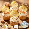 30Pcs Little Pumpkin Oh Baby Cake Topper Acrylic Fall Baby Shower Cupcake Toppers Decorations Carving Mirror Fall Theme Cake Decor for Birthday Party Supplies Favors Gift Thanksgiving (2 Designs) view 3