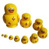 Aetherize 10Pcs Duck Russian Nesting Doll Cute Duck Nesting Dolls Yellow Wooden Stacked Ducks Educational Learning Toys Matryoshka for Kids Birthday Stacked Ducks view 1