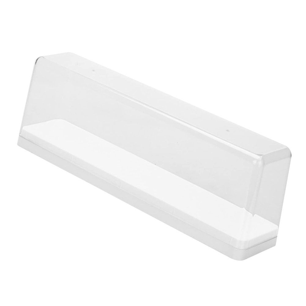 BSTiltion Action Figure Storage Box Transparent Display Case Stackable for Dolls Collectibles with Clear Cover Opening Design Plastic Material M Size 36x8.5x12cm (White)