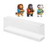BSTiltion Action Figure Storage Box Transparent Display Case Stackable for Dolls Collectibles with Clear Cover Opening Design Plastic Material M Size 36x8.5x12cm (White) view 3