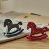 Hosrivae Handcrafted Wooden Rocking Horse Model Office, Home Desk, Artistic Rustic Ornament Shelves, Study Areas(brown) view 3