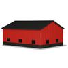 1/64 Maroon & Black Machinery Shed with Black Roof by REVD Toys, 3D Printed, RVD1026 view 2
