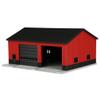 1/64 Maroon & Black Machinery Shed with Black Roof by REVD Toys, 3D Printed, RVD1026 view 4