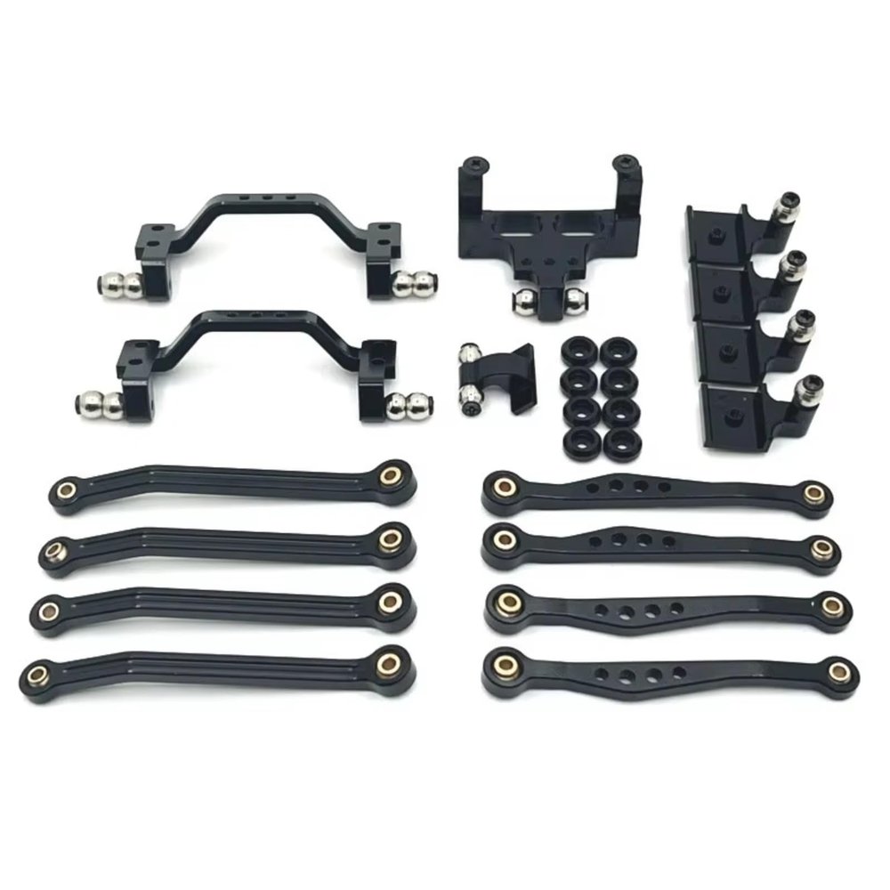 Rc Toys Accessories for WPL C54-1 C64-1 C74-1 1/16 Metal Suspension Frame Steering Gear Rod for Seat Set RC Car Upgrade Repairs Replacements Accessories(Black)