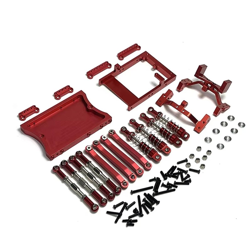 RC Models Spare Parts Compatible with MN D90 for MN98 for MN99S Metal for Chassis Link Rod Servo Mount Shock Absorber Beam Set 1/12 RC Car Upgrade Parts