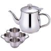 Kids Tea Set Includes Portable 330ml Stainless Steel Long Spout Teapot with Filter Screen and 4 70ml Cups for Children Camping Home view 2