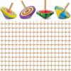 DoubleFill 200 Pcs Bulk Back to School Student Gifts, DIY Unfinished Wooden Spinning Tops for Kids Back to School Craft Kit Teacher to Student Gifts Art Supplies for Classroom Activities Party Favor view 1