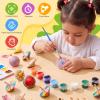 DoubleFill 200 Pcs Bulk Back to School Student Gifts, DIY Unfinished Wooden Spinning Tops for Kids Back to School Craft Kit Teacher to Student Gifts Art Supplies for Classroom Activities Party Favor view 4