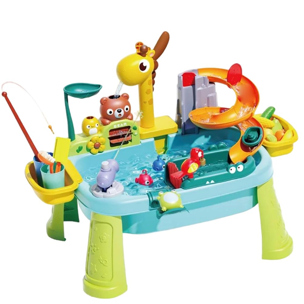 Ginwrek Water Table for Toddlers 1-3 Water Table for Toddlers 1-3 & Kids Ages 4-8 Multifunctional Sensory with Electric Pump, Blue