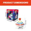 DAGLLGEW Push Down Spinning Top Toy with Colorful Light and Music Peg-top Hand Spinning Toy for Kids with Button Cell Flashing Spinner Gyroscopes for Kids view 2