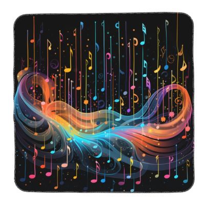 Color Music Note Baby Swaddle Blanket Warm Newborn Receiving Blanket Unisex Soft Nursery Swaddle Wrap Blankets 35.4 X 35.4 Inch Baby Swaddling Blanket Cover for Boy Girl Toddler Infant