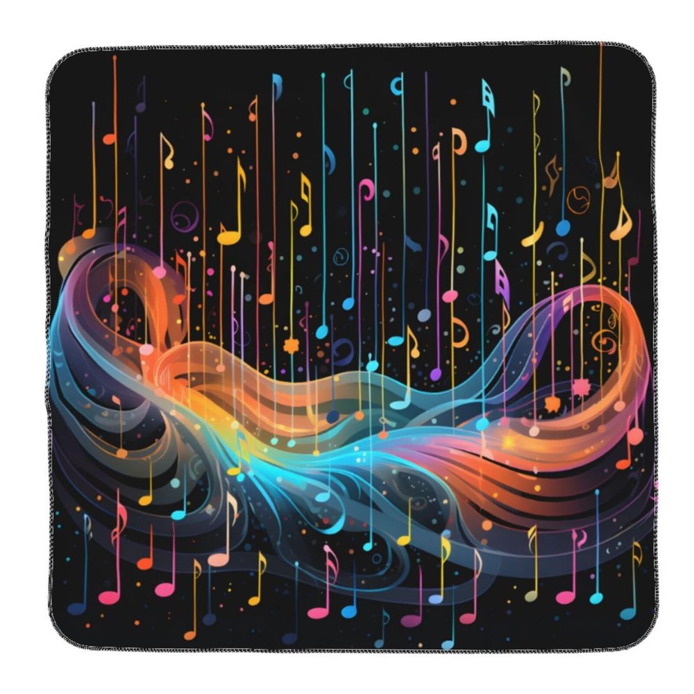 Color Music Note Baby Swaddle Blanket Warm Newborn Receiving Blanket Unisex Soft Nursery Swaddle Wrap Blankets 35.4 X 35.4 Inch Baby Swaddling Blanket Cover for Boy Girl Toddler Infant