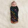 Color Music Note Baby Swaddle Blanket Warm Newborn Receiving Blanket Unisex Soft Nursery Swaddle Wrap Blankets 35.4 X 35.4 Inch Baby Swaddling Blanket Cover for Boy Girl Toddler Infant view 4