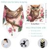 Cartoon Owl Flower Animal Baby Swaddle Blanket Warm Newborn Receiving Blanket Unisex Soft Nursery Swaddle Wrap Blankets 35.4 X 35.4 Inch Baby Swaddling Blanket Cover for Boy Girl Toddler Infant view 2