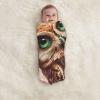 Cartoon Owl Flower Animal Baby Swaddle Blanket Warm Newborn Receiving Blanket Unisex Soft Nursery Swaddle Wrap Blankets 35.4 X 35.4 Inch Baby Swaddling Blanket Cover for Boy Girl Toddler Infant view 4