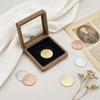 PH PandaHall Walnut Wood Challenge Coin Display Box, Medal Military Coin Presentation Box with Clear Window 4x4x1.54 inch Square Coins Badge Storage Box for 45mm Coins Collectors Gift view 4