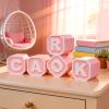 Sinseike Personalized Letter Blocks Custom Name Alphabet Cubes Stackable Tabletop Display Decor for Home Office Shelf Desk Gift (Personalized) view 4