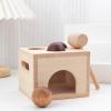 Wooden Ball Hammering Toy Polished Wooden Hammering Box Smooth Child Plaything view 3