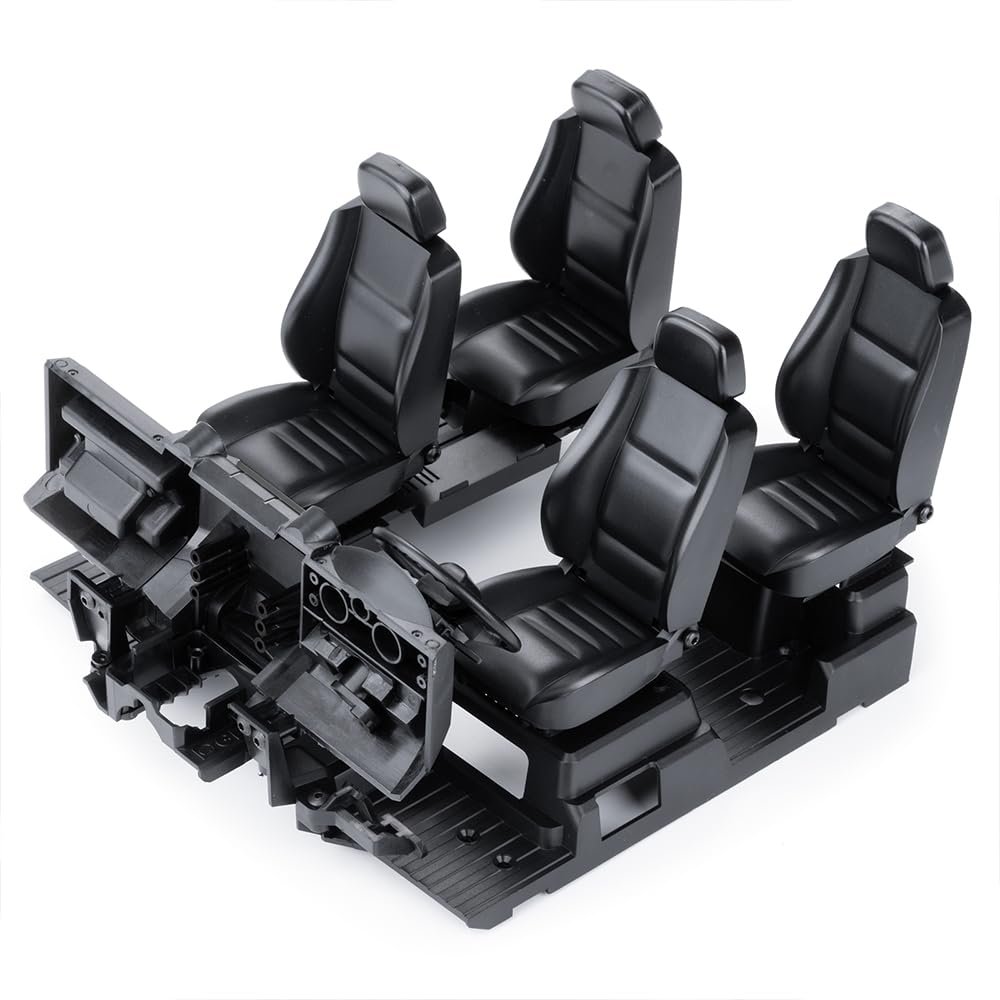 MORLORDY RC Car Interior Decoration Kit Bodyshell for 1/10 TRX4 Defender Upgrades Parts (Black)